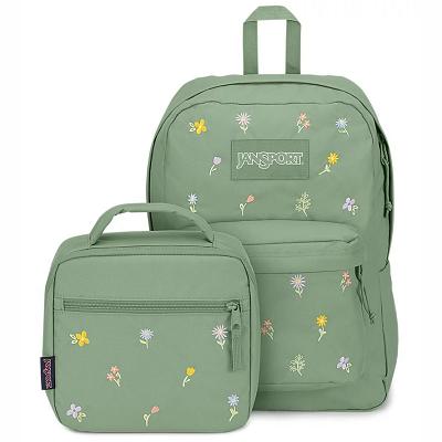 Mochilas Escolares JanSport EMBROIDERED BLOSSOM BUNDLE Verde | CR_JS576